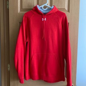 Men’s under armour red hooded sweatshirt. Size large. Never worn!